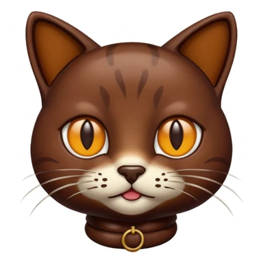 cat fully made of chocolate sticker