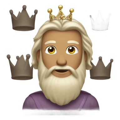 A men with beard and long hair with a princess crown  sticker