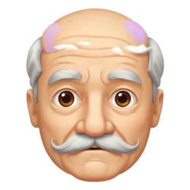 black mustache old man,Big mustache.
negative: Dont use same face style. sticker