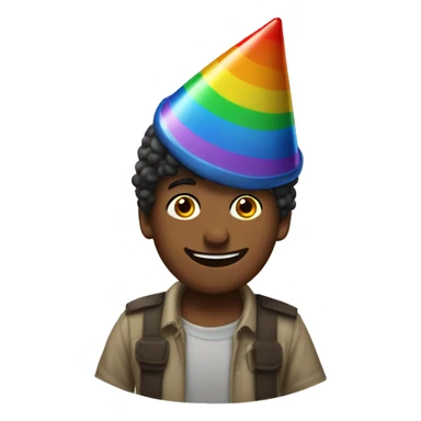 weston kory in a birthday hat sticker