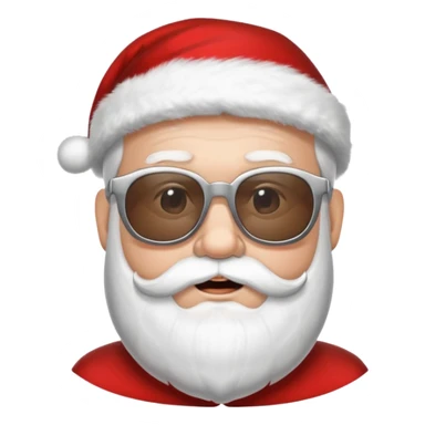 SAnta with square sunglasses sticker