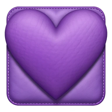 purple heart with a patchwork pattern sticker