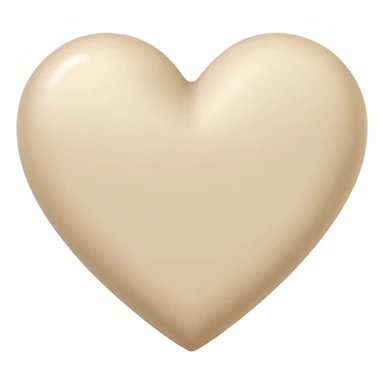 Pale beige bulky heart sticker