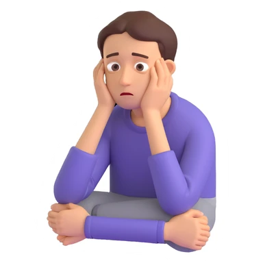 a sad student sticker