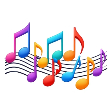 music beats with sound waves and musical notes sticker
