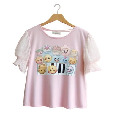 Kawaii Jfashion top on hanger style of mezzo piano and Liz Lisa  sticker