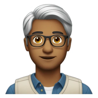 27 year old Indian man with glasses sticker