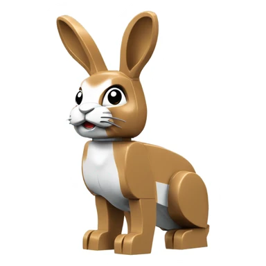 Rabbit lego toy sticker