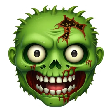 Zombie green rabite face sticker