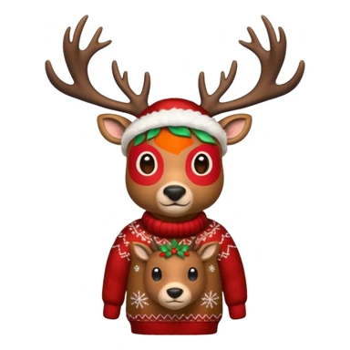 christmas deer sticker