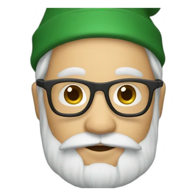 dwarf with green hat and glasses sticker