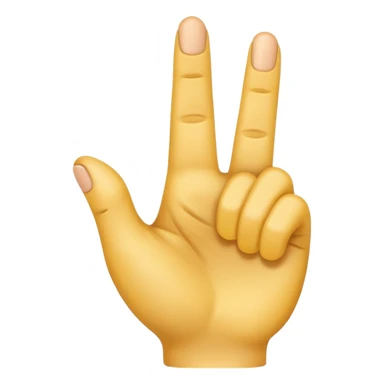 I want a emoji with just middle finger bend towards and every other fingers amd thumb straight  sticker