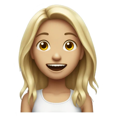 cheerful girl in horror theme sticker