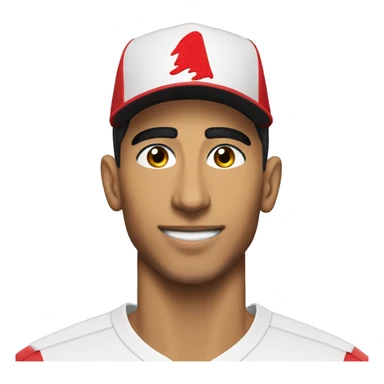 achraf hakimi with red hat sticker