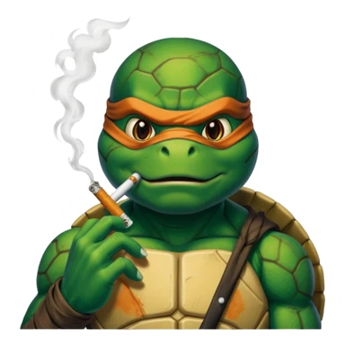 Ninja turtle smoking  sticker