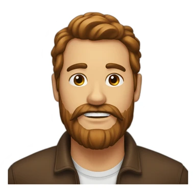 Bûcheron avec une barbe marron sticker