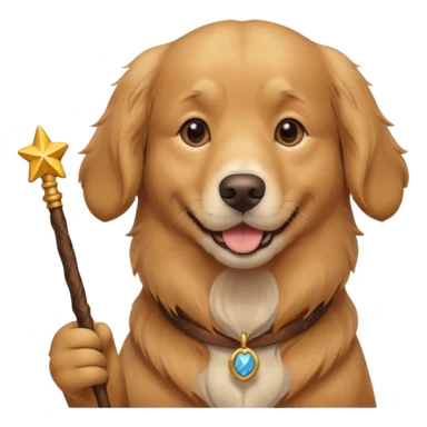 dog with a wand sticker