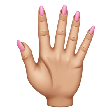 Emoji Hand with Ring finger folded down. The pointer and middle finger should look wet  and pinky finger look muddy.  sticker