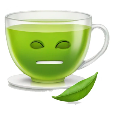 Green tea with lemon  sticker