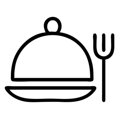 minimalist restaurant logo, abstract food symbol, elegant, no text sticker