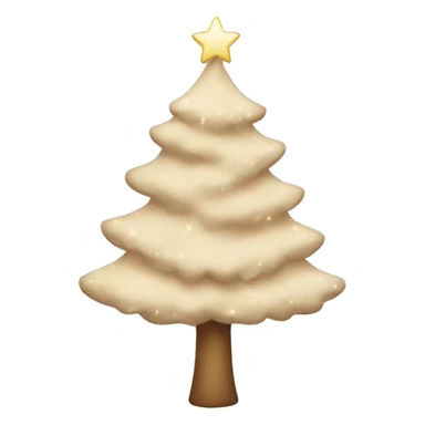 Beige christmas tree aesthetic  sticker
