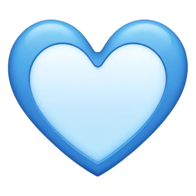Blue heart outline  sticker