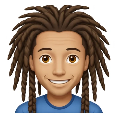 Lightskin man with dreadlocks sticker