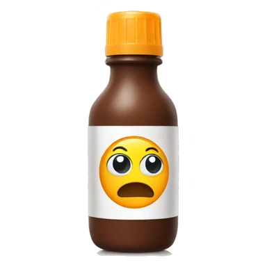 brown gel bottle sticker