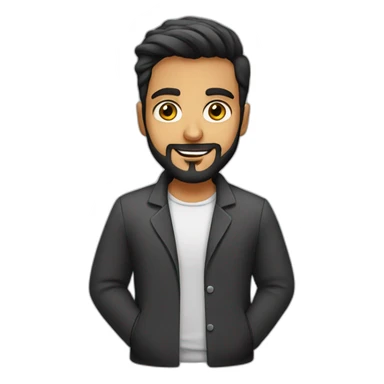 Young Arabic male Psychologist with a cute beard sticker