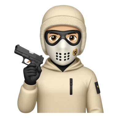 Ski mask and Glock  sticker