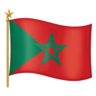 morocco flag with david star instead of 5 branch star sticker