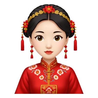 chinese woman with traditional dress sticker