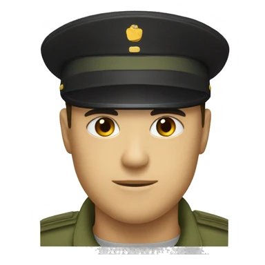 a black Military cap sticker