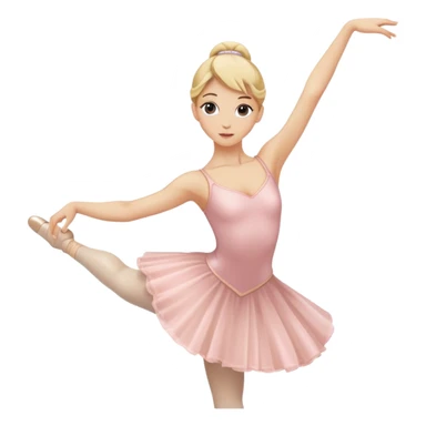 blonde ballet dancer arabesque pose sticker