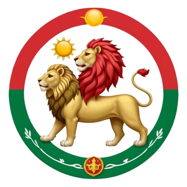 Iranian flag when javid shah was in power sticker