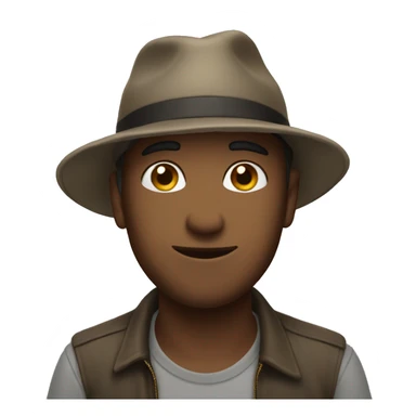 Me wearing a hat sticker