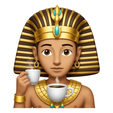 Pharaoh drink coffee sticker