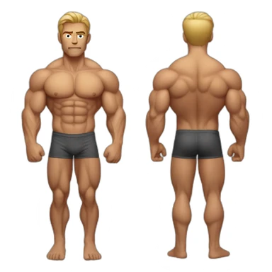 very muscular man sticker