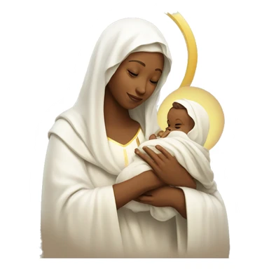 holy Mary with baby Jesus sticker