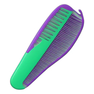 comb for hair green sticker