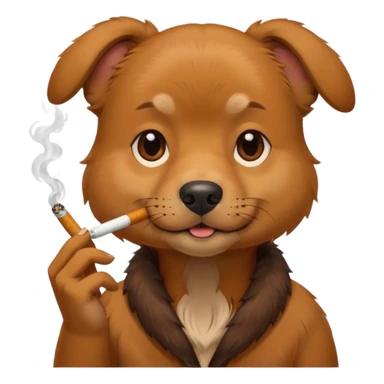 Dog smoking sticker