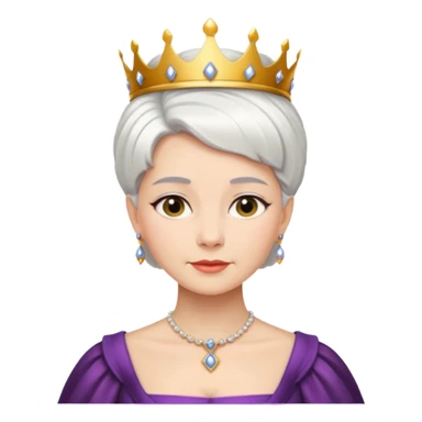 short white hair queen sticker