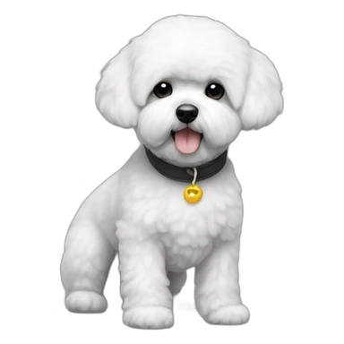 bichon maltés black sticker