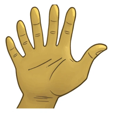 Golden hands sticker