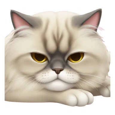 persian cat sleeping sticker
