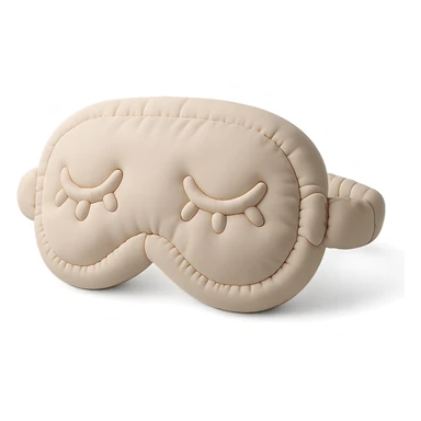 cute sleep eye mask with soft, plushy texture in cushion style sticker