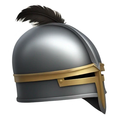 knight helmet with feathers sticker