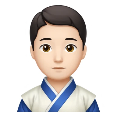 man in white hanbok sticker