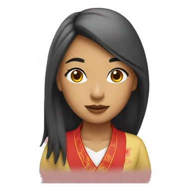 Chica china oufits otoñal sticker