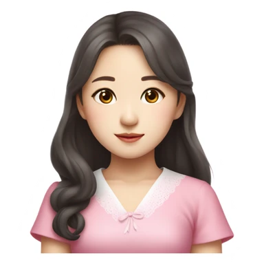 Wonyoung asian kpop cute girl wearing pink dress  sticker